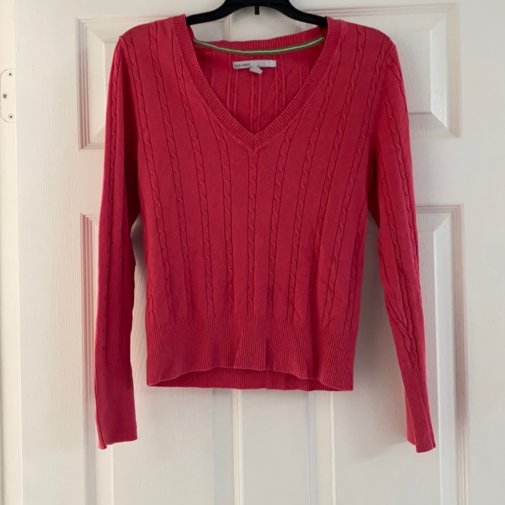 Pink sweater, great for the fall and winter!